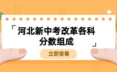 2025年河北新中考改革各科分数组成