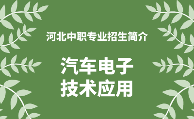 河北中职汽车电子技术应用专业招生情况（2024年更新版）